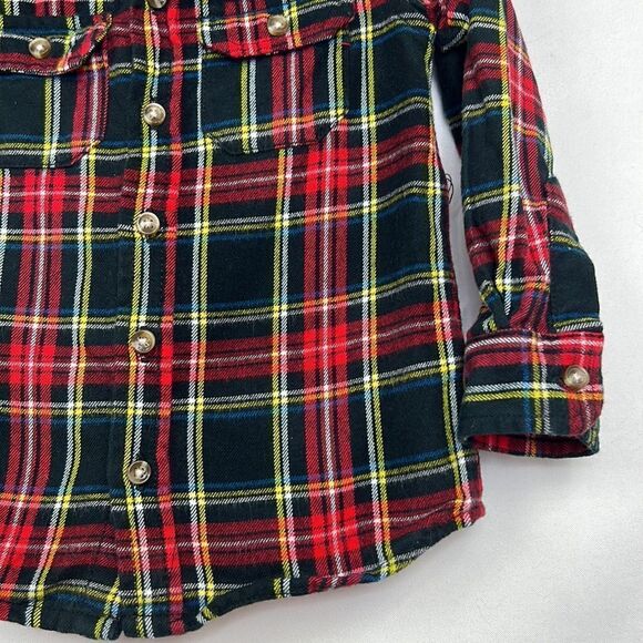 Dip Plaid flannel button up shirt size 2T EUC - Picture 4 of 10